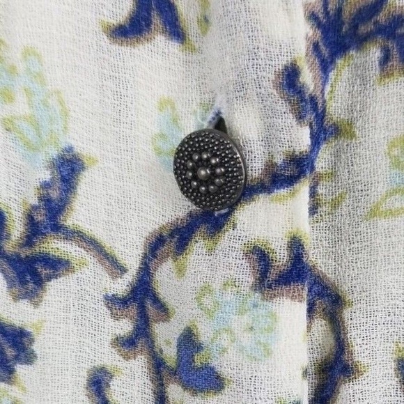 Lucky Brand Knit Top Boho Peasant Top Tie Neck - Picture 4 of 7